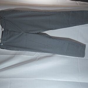 H&M Pull On Blue Weave Design Stretch Pants Size 14